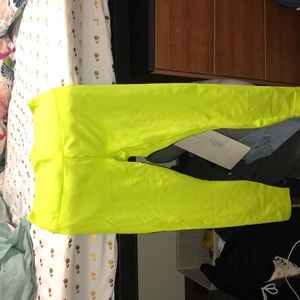 Lime green high waisted leggings